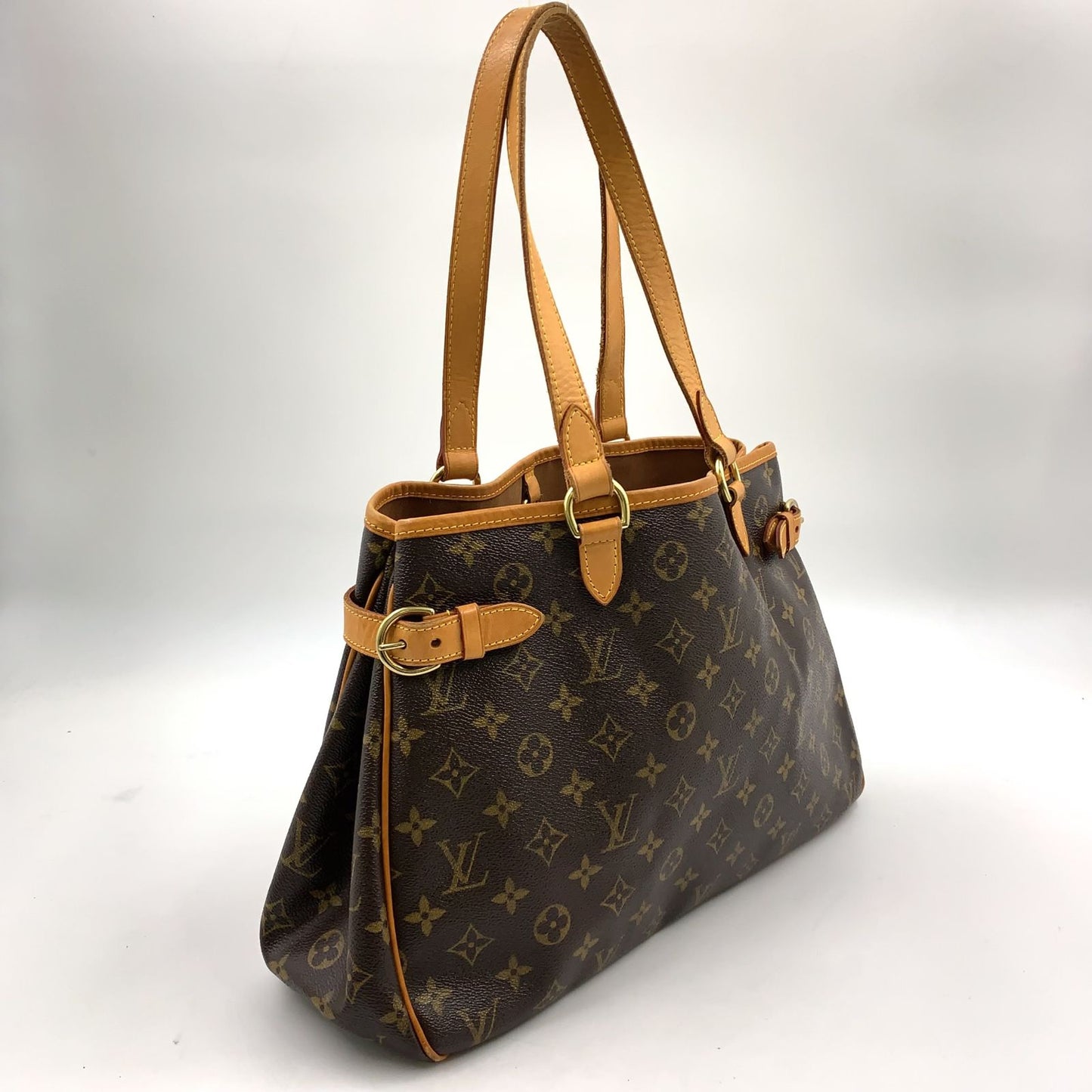 Louis Vuitton Batignolles Oriental Monogram Leather Brown Tote Gold — view 2