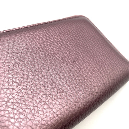 Gucci Interlocking Soho Bifold Leather Purple Wallet Gold — view 5