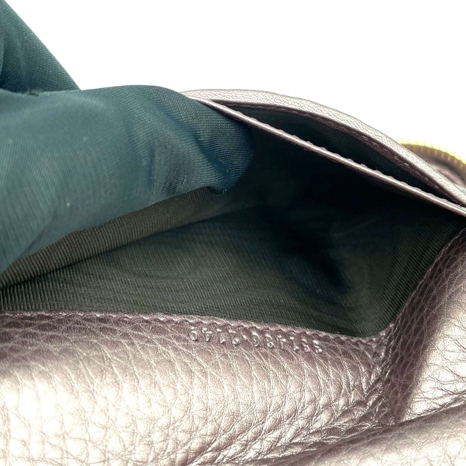Gucci Interlocking Soho Bifold Leather Purple Wallet Gold — view 7