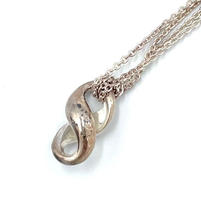 Tiffany & Co Infinity Double Chain Silver Necklace