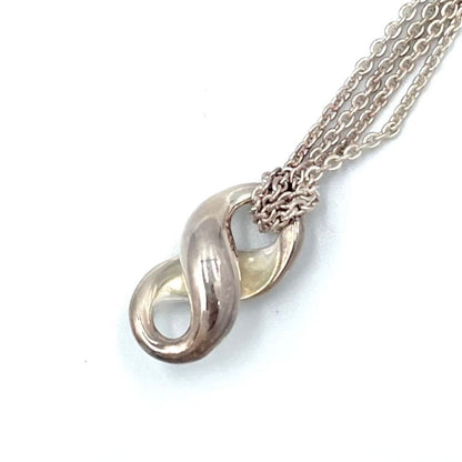 Tiffany & Co Infinity Double Chain Silver Necklace — view 2