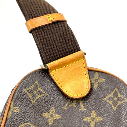 Louis Vuitton Pochette Gange Monogram Leather Brown Belt Bag Gold — view 9