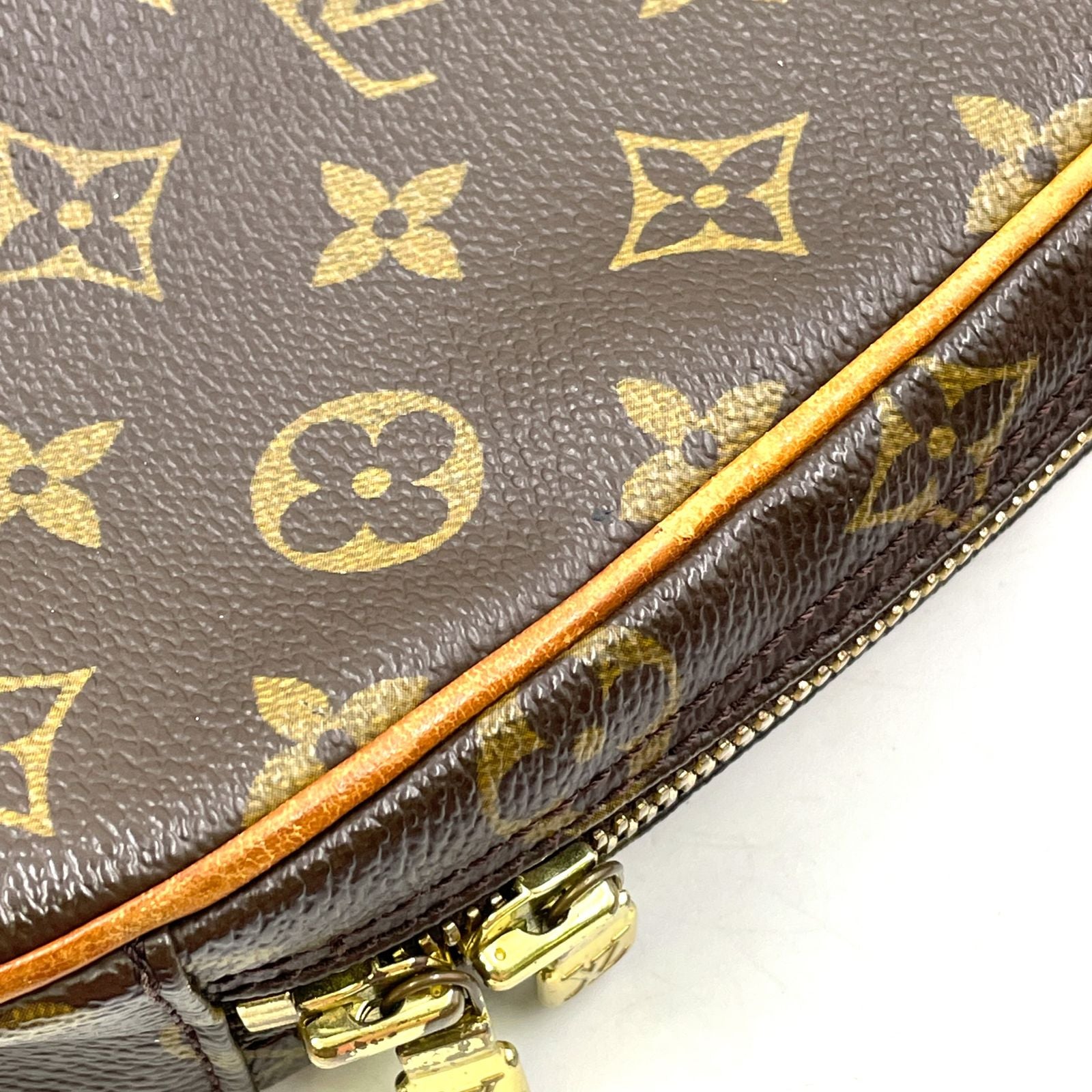 Louis Vuitton Pochette Gange Monogram Leather Brown Belt Bag Gold — view 7