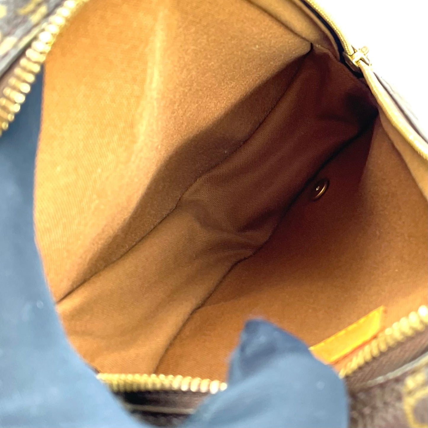 Louis Vuitton Pochette Gange Monogram Leather Brown Belt Bag Gold — view 3