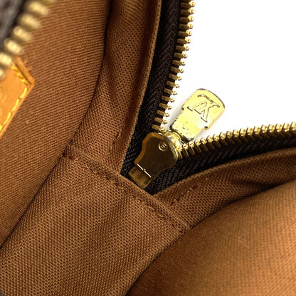 Louis Vuitton Pochette Gange Monogram Leather Brown Belt Bag Gold — view 5