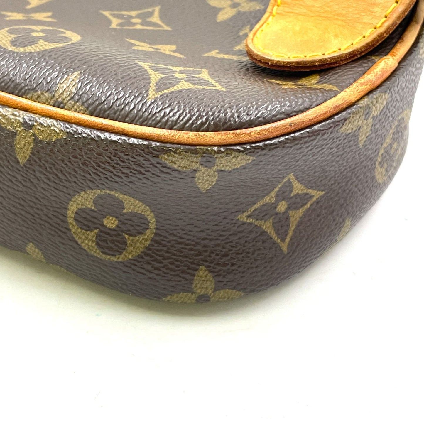 Louis Vuitton Pochette Gange Monogram Leather Brown Belt Bag Gold — view 8