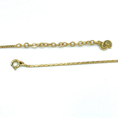 Dior Oval Oblique Line Stone Gold Black Necklace — view 8