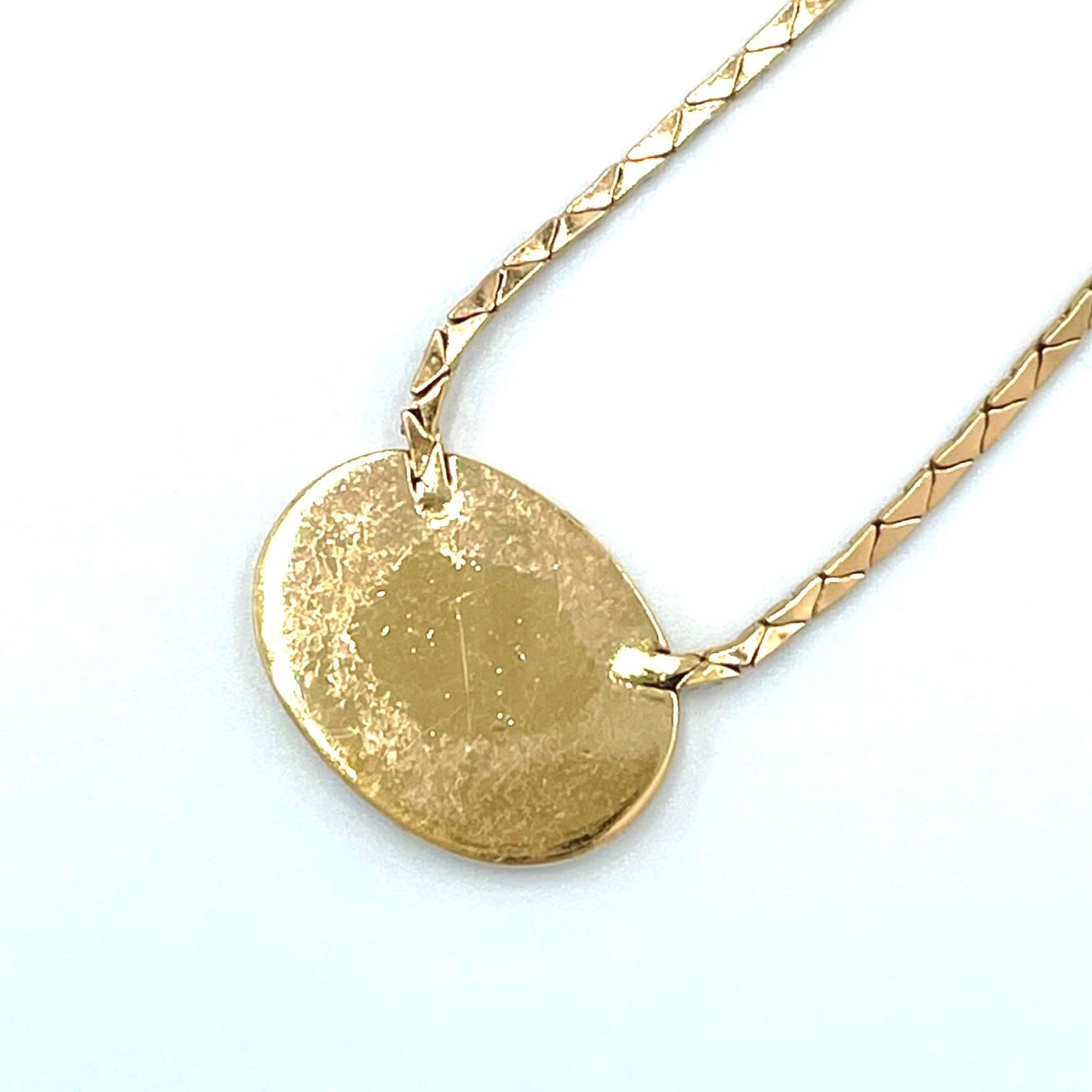 Dior Oval Oblique Line Stone Gold Black Necklace — view 2