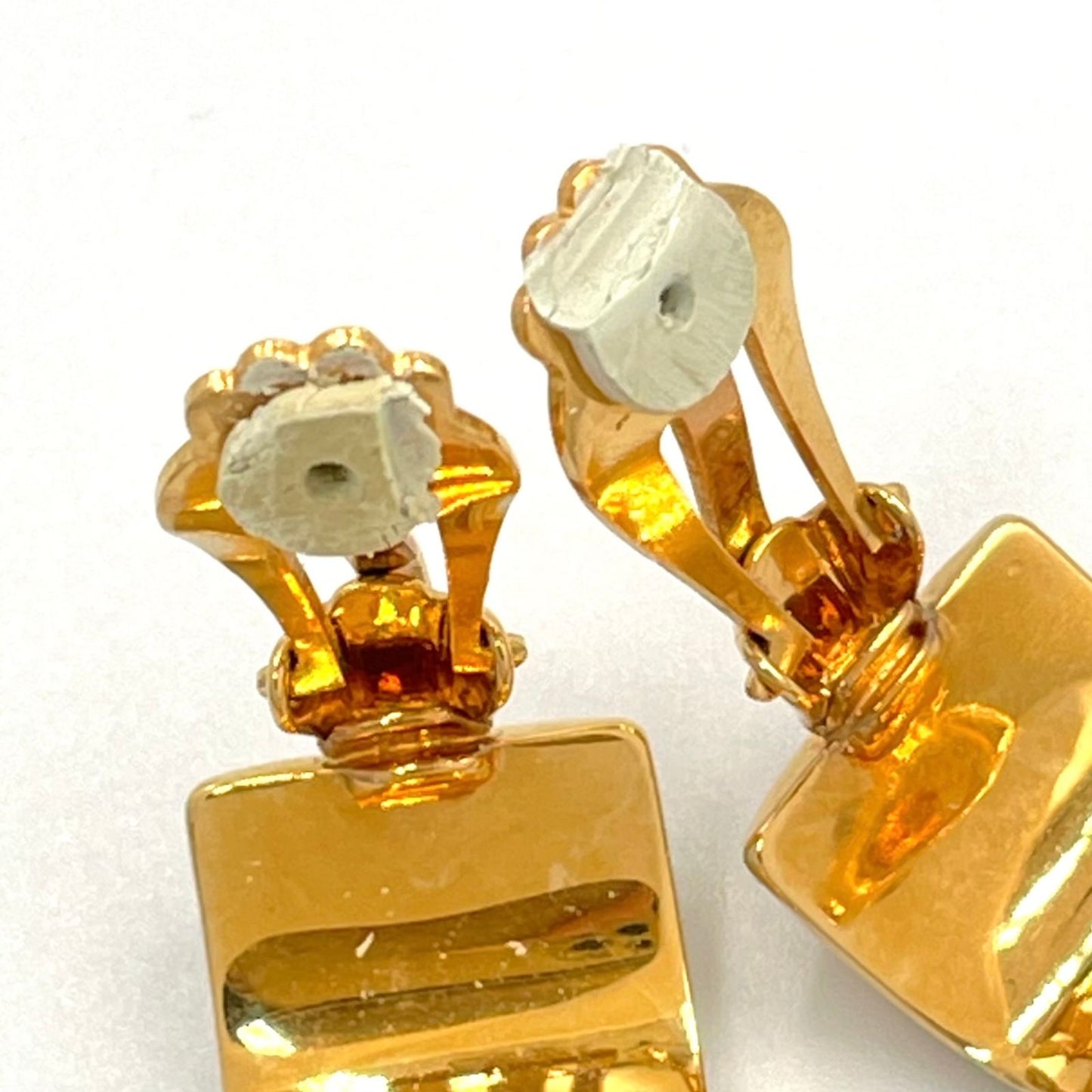 Hermes Enamel Gold Plated Black Earrings — view 8