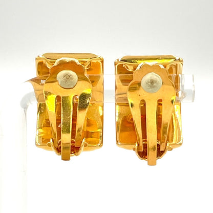 Hermes Enamel Gold Plated Black Earrings — view 2