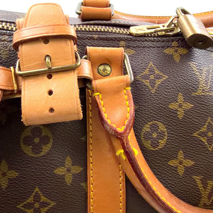 Louis Vuitton Keepall 60 Monogram Leather Brown Boston Bag Gold — view 7