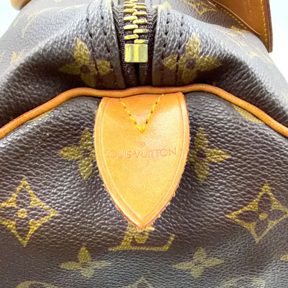 Louis Vuitton Keepall 60 Monogram Leather Brown Boston Bag Gold — view 4