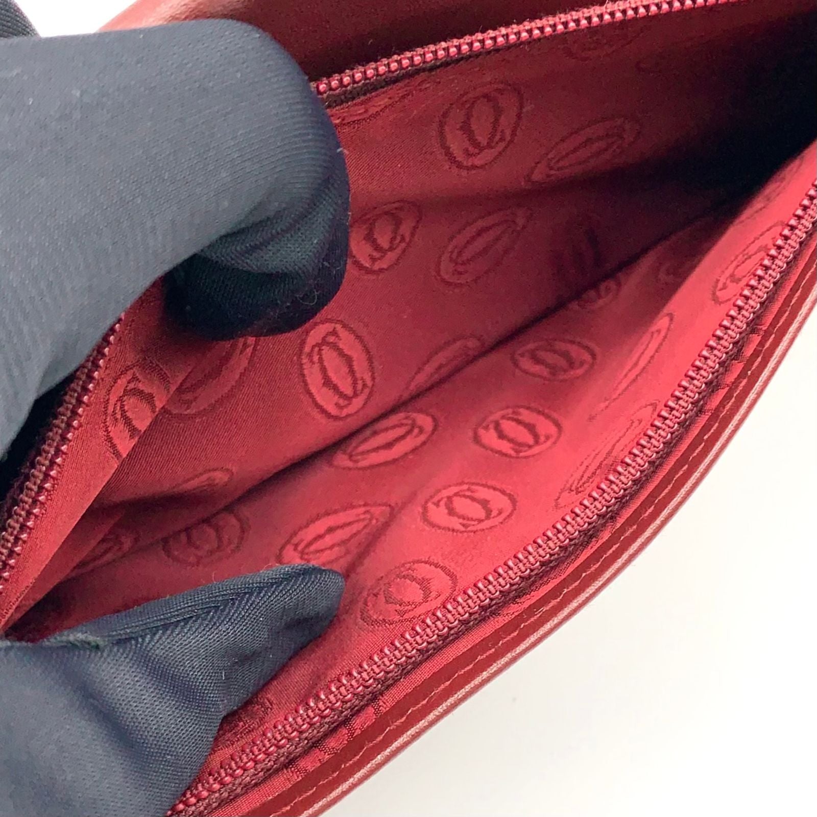 Cartier Must Line Bifold Leather Bordeaux Wallet Gold — view 5