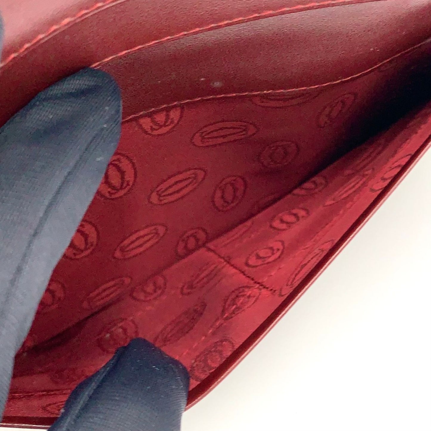 Cartier Must Line Bifold Leather Bordeaux Wallet Gold — view 7