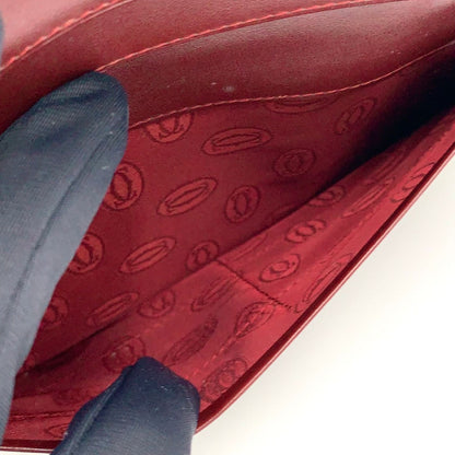 Cartier Must Line Bifold Leather Bordeaux Wallet Gold — view 7