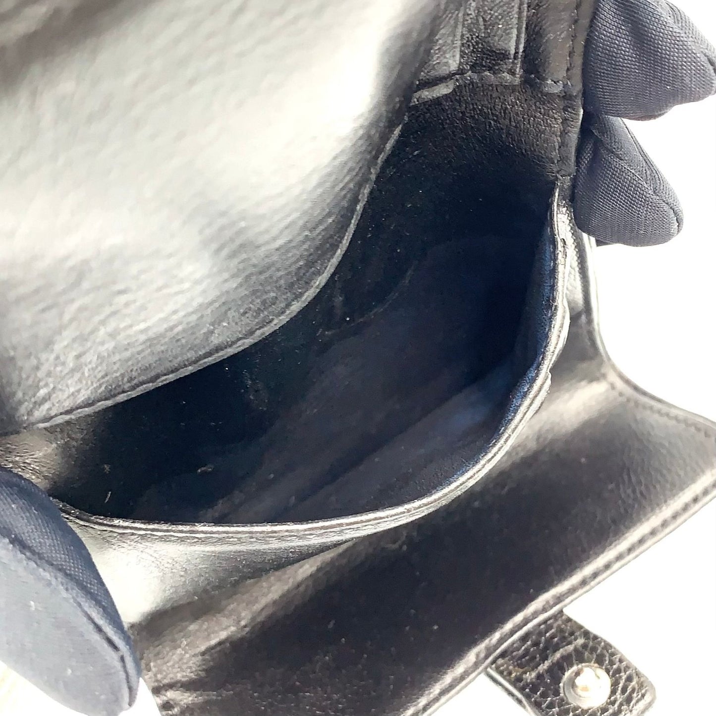 Loewe Vertical Wallet Small Trifold Leather Black Silver — view 7