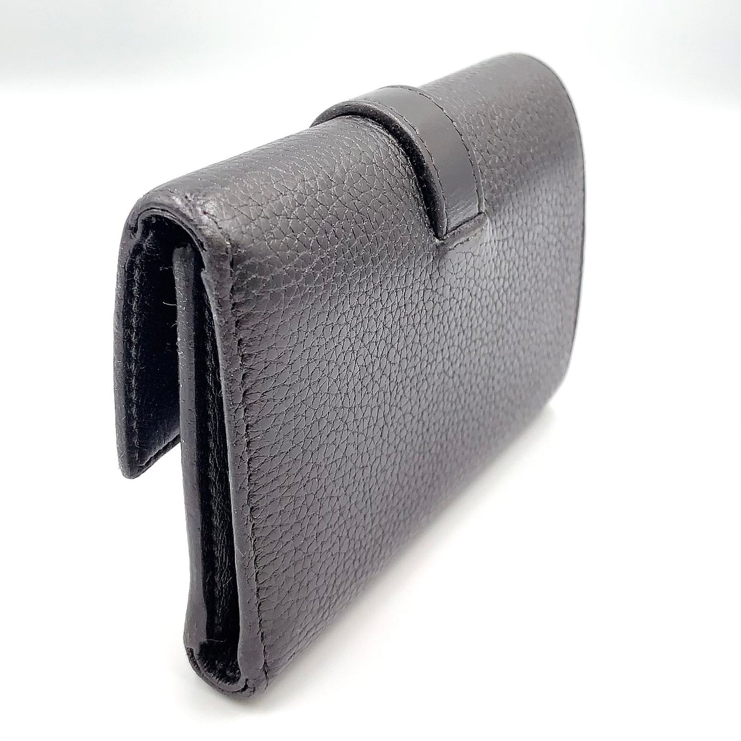 Loewe Vertical Wallet Small Trifold Leather Black Silver — view 2
