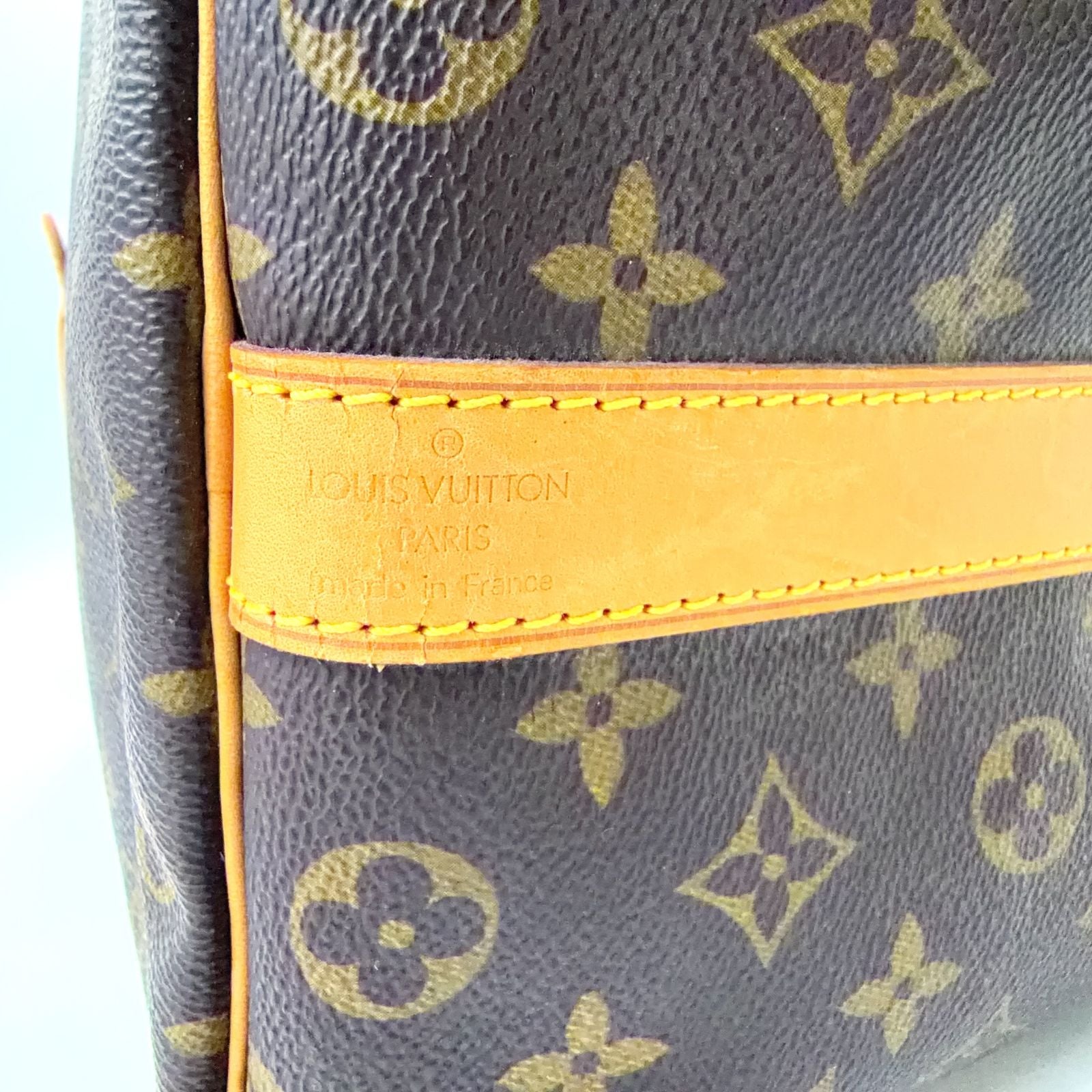 Louis Vuitton Keepall Bandouliere 50 Monogram Leather Brown Boston Bag Gold — view 4