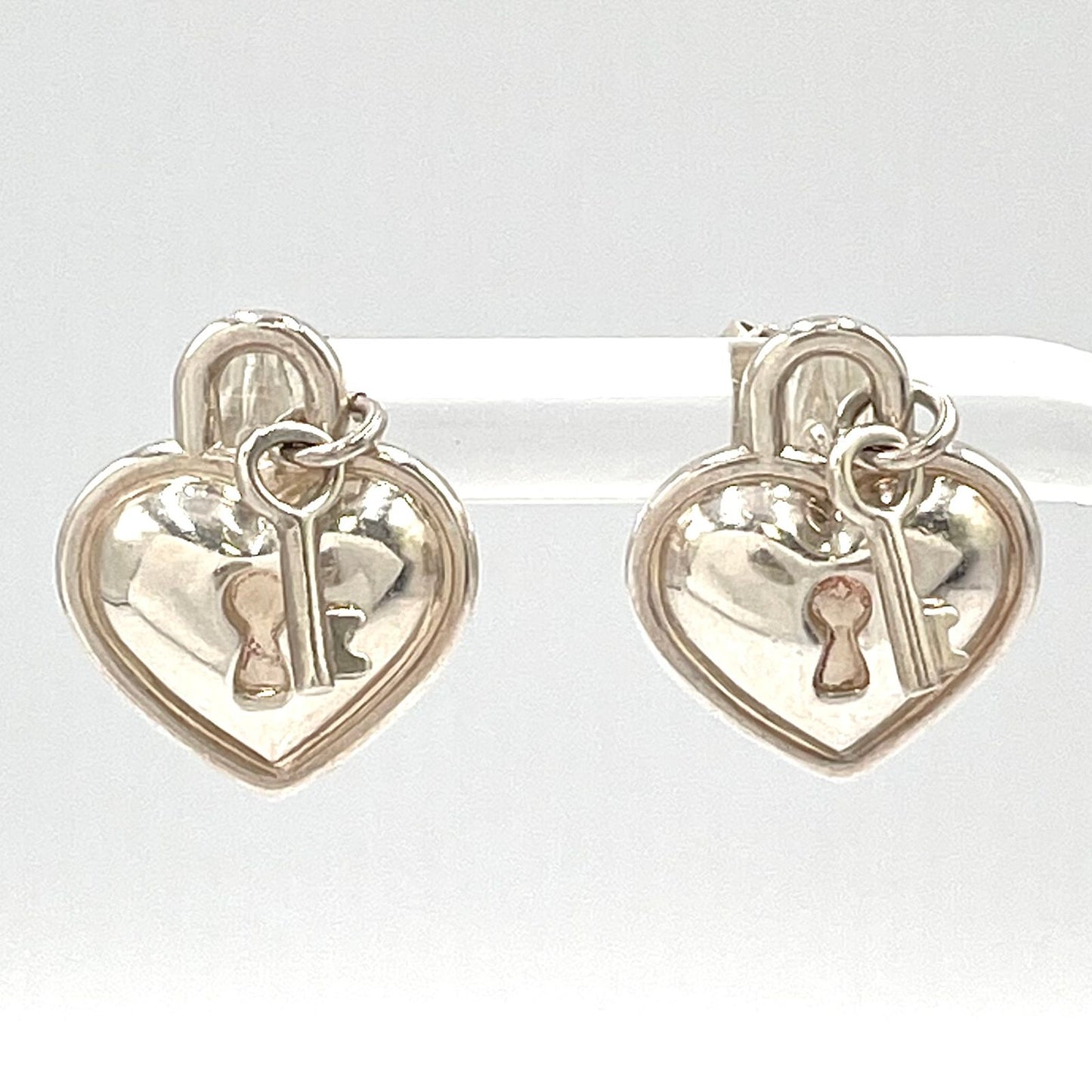 Tiffany & Co Heart &key Silver Earrings