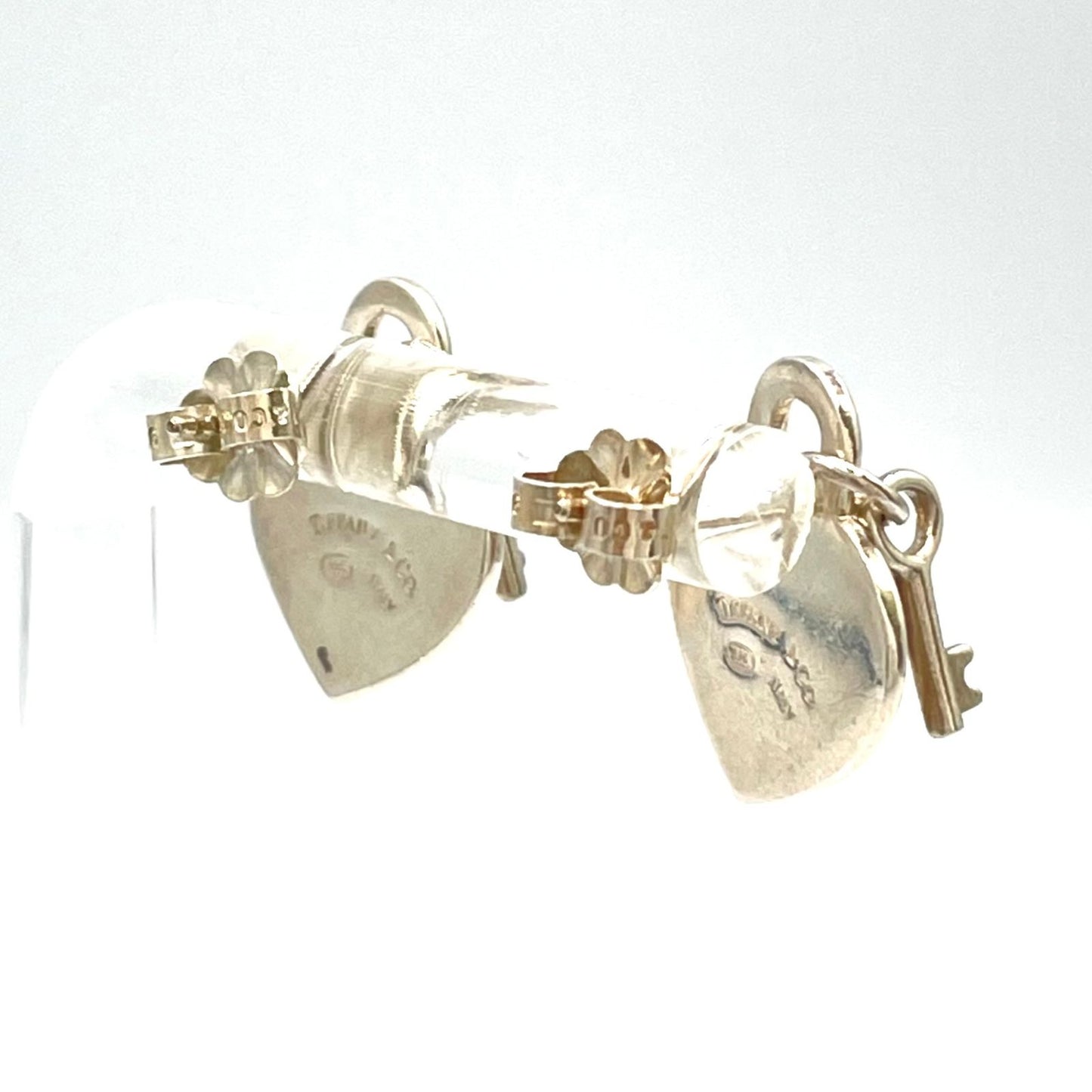 Tiffany & Co Heart &key Silver Earrings — view 3