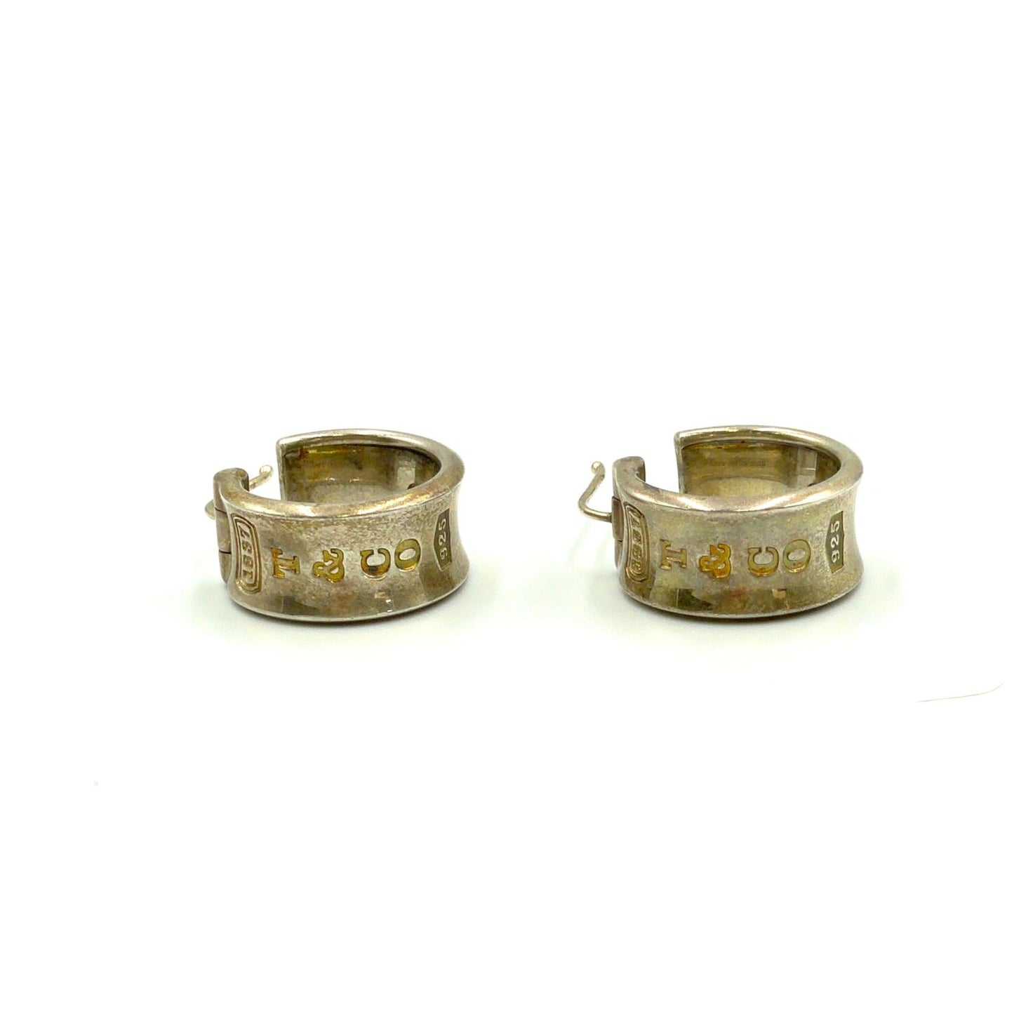 Tiffany & Co Narrow Hoop Silver Earrings — view 6