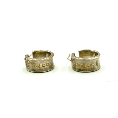 Tiffany & Co Narrow Hoop Silver Earrings — view 6