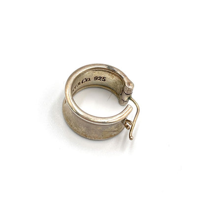 Tiffany & Co Narrow Hoop Silver Earrings — view 9