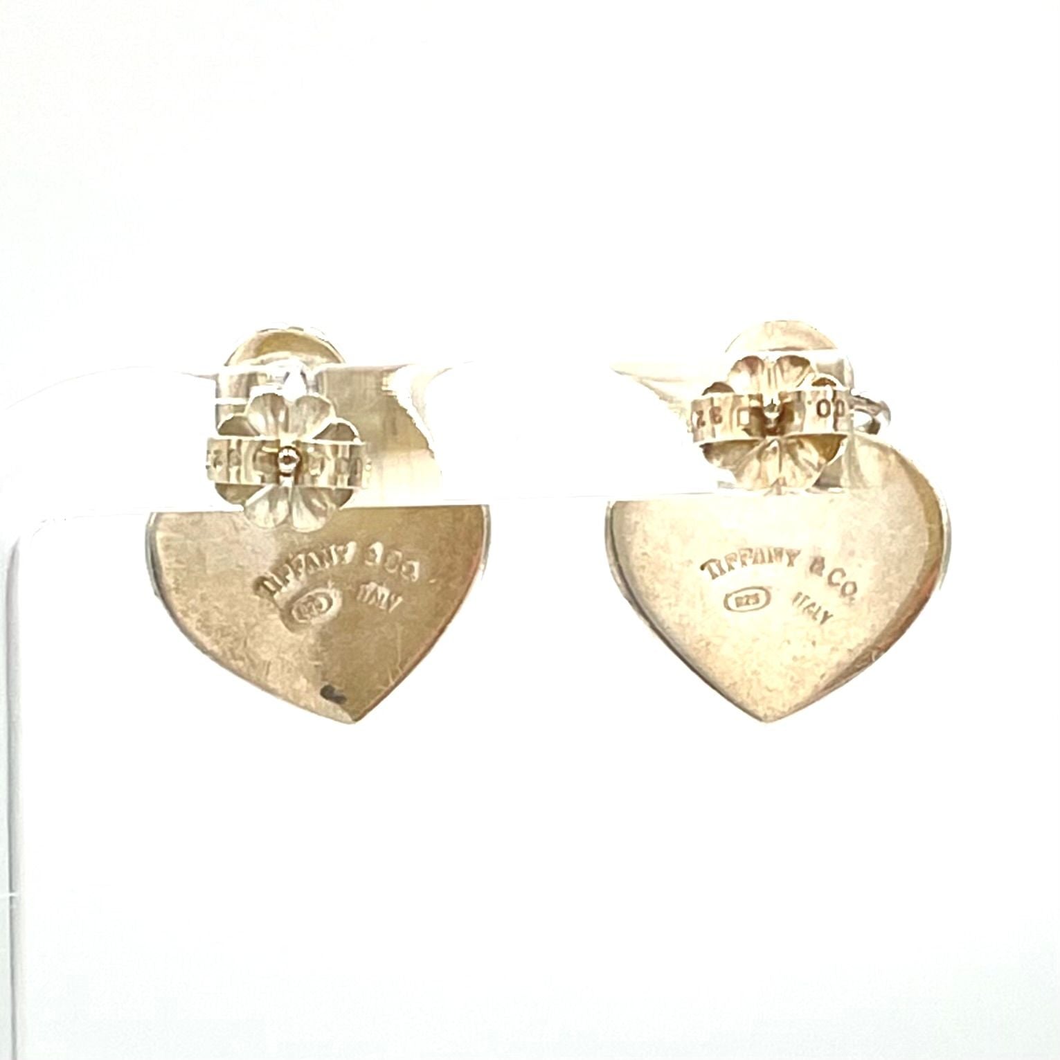 Tiffany & Co Heart &key Silver Earrings — view 2