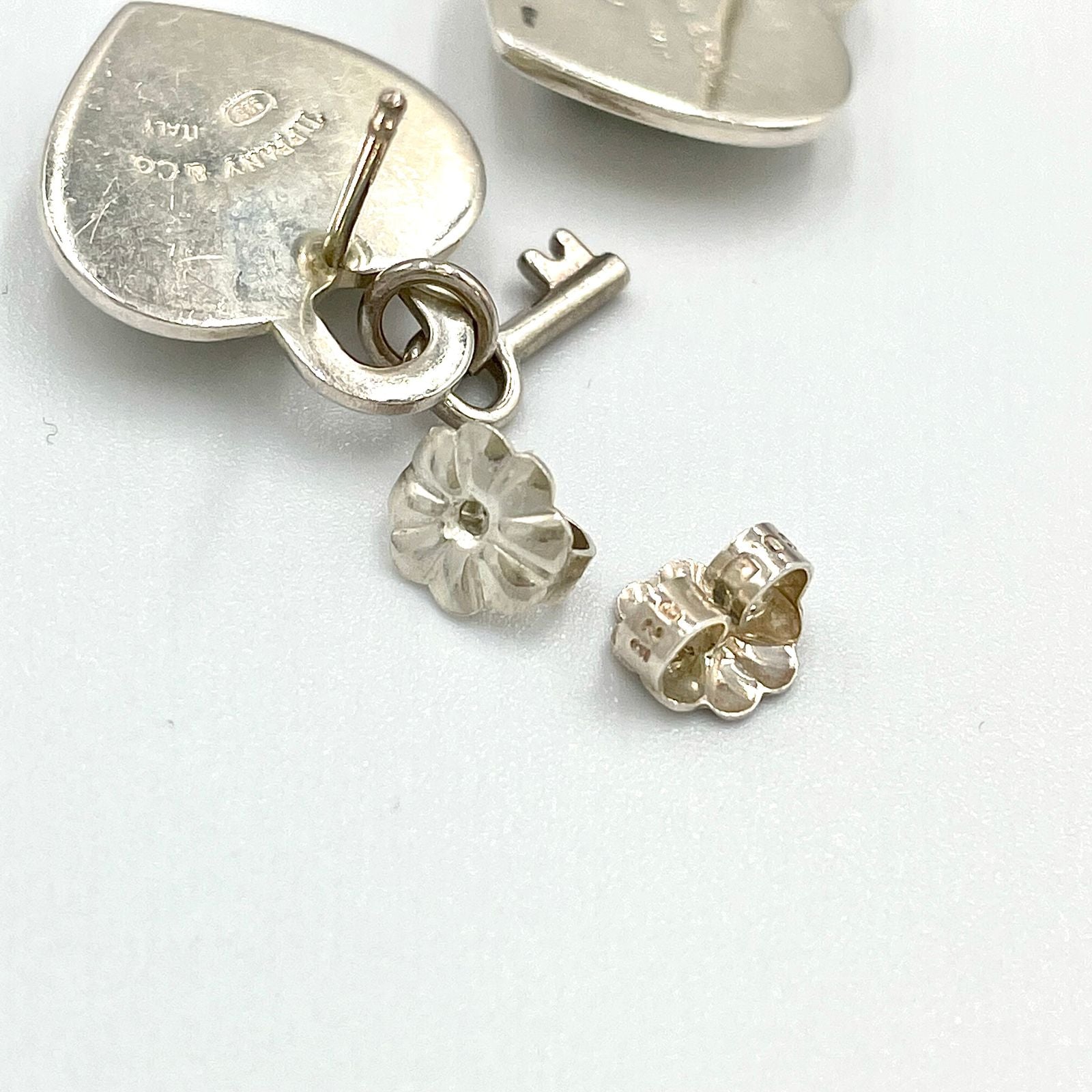 Tiffany & Co Heart &key Silver Earrings — view 9