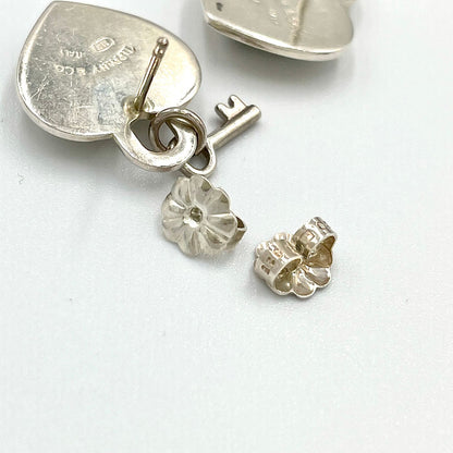 Tiffany & Co Heart &key Silver Earrings — view 9