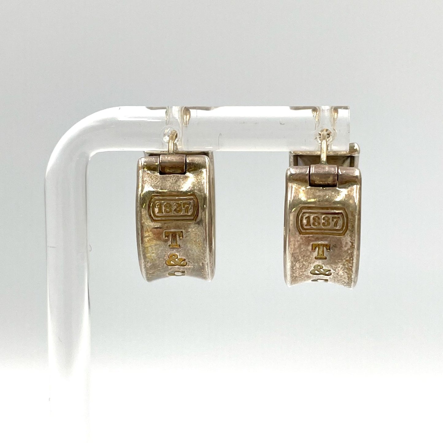 Tiffany & Co Narrow Hoop Silver Earrings