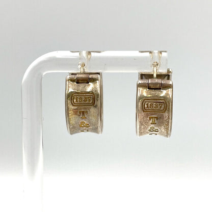 Tiffany & Co Narrow Hoop Silver Earrings