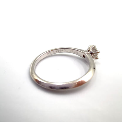 Tiffany & Co Classic Solitaire Diamond Platinum Ring — view 5