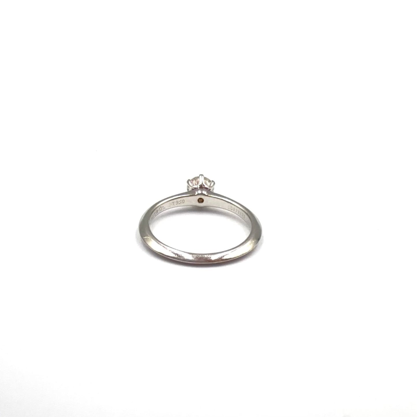 Tiffany & Co Classic Solitaire Diamond Platinum Ring — view 4