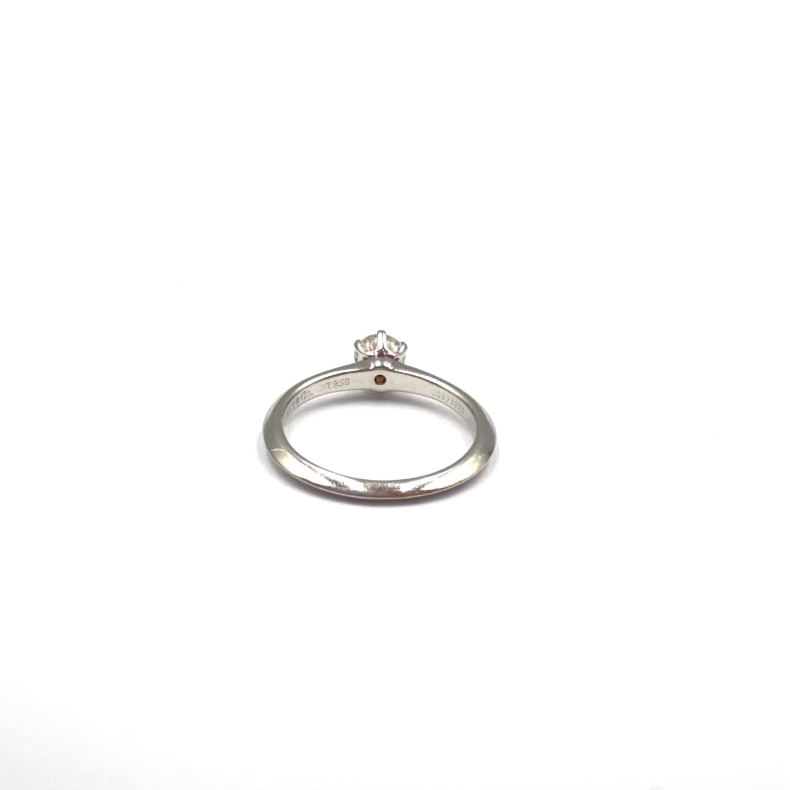 Tiffany & Co Classic Solitaire Diamond Platinum Ring — view 4