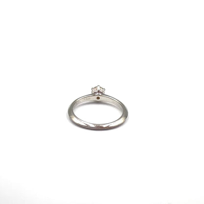 Tiffany & Co Classic Solitaire Diamond Platinum Ring — view 4