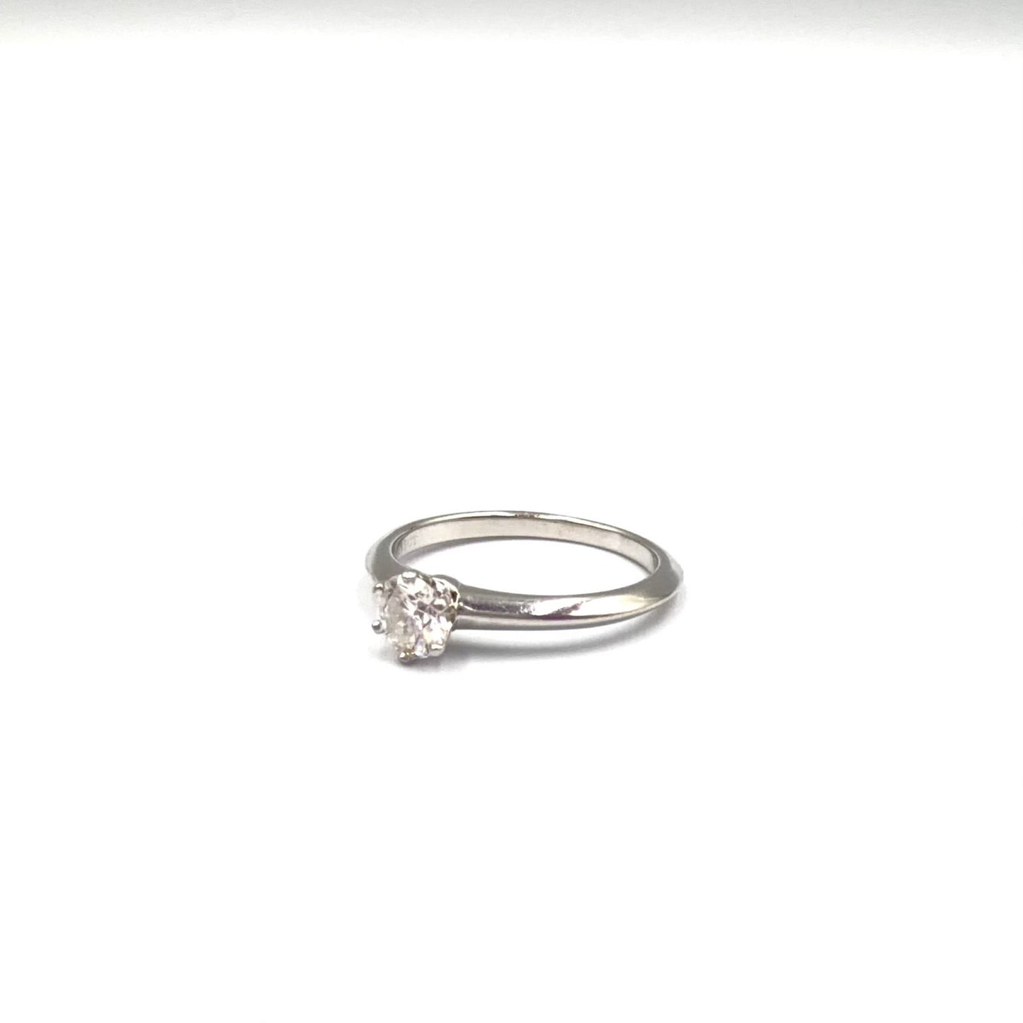 Tiffany & Co Classic Solitaire Diamond Platinum Ring — view 2