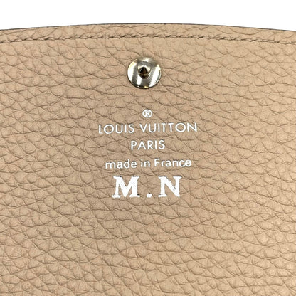 Louis Vuitton Portefeuille Iris Mahina Gare Initial Available Leather Beige — view 4