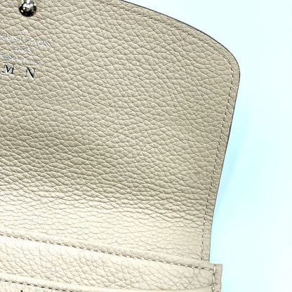 Louis Vuitton Portefeuille Iris Mahina Gare Initial Available Leather Beige — view 5