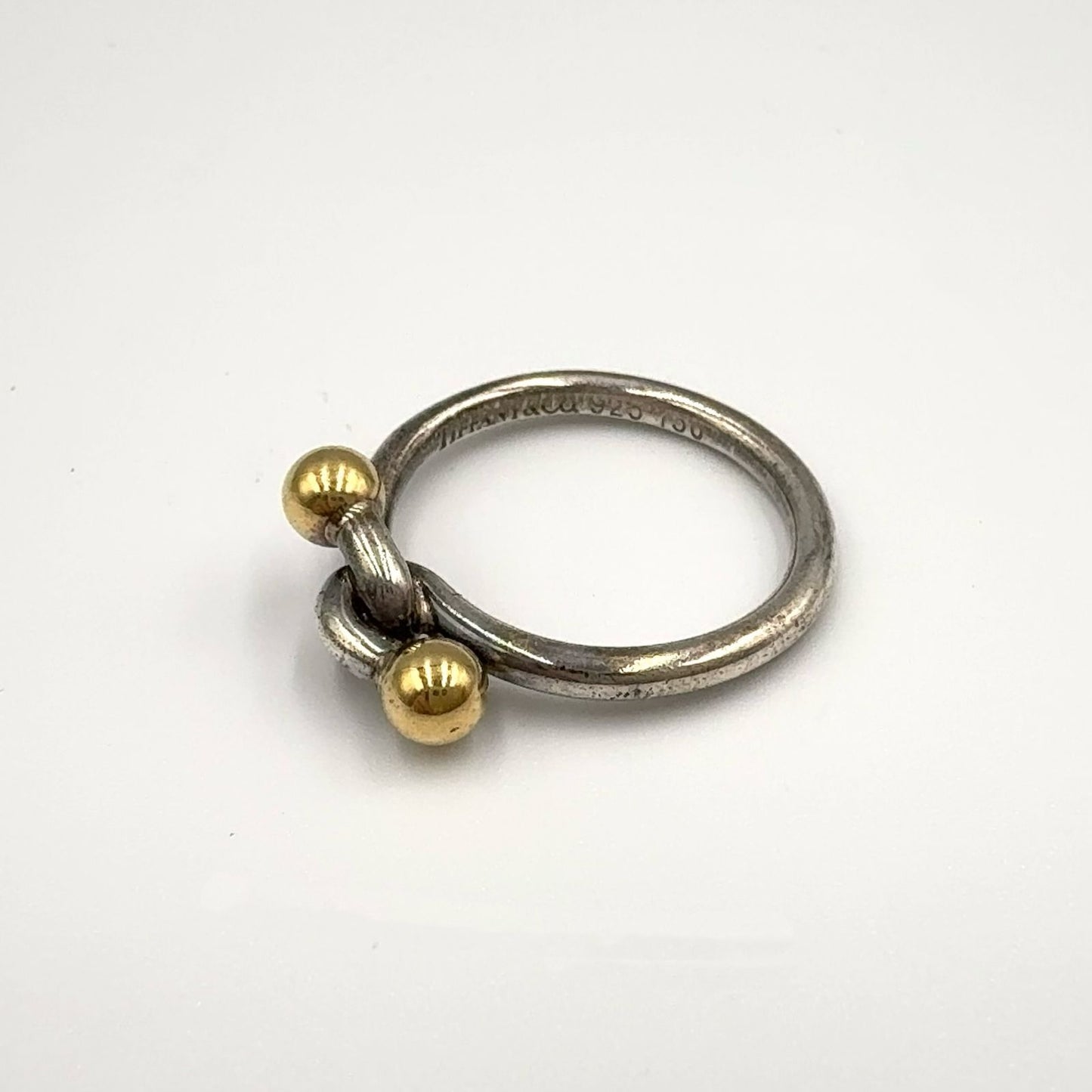Tiffany & Co Knot 18k Yellow Gold Silver Ring — view 2
