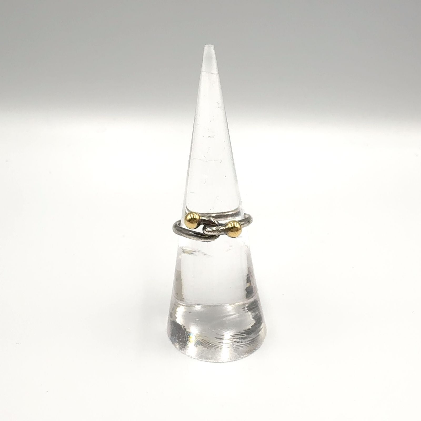 Tiffany & Co Knot 18k Yellow Gold Silver Ring — view 5