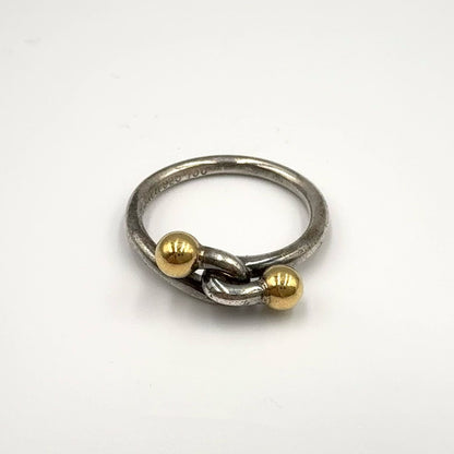 Tiffany & Co Knot 18k Yellow Gold Silver Ring