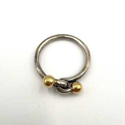 Tiffany & Co Knot 18k Yellow Gold Silver Ring — view 3
