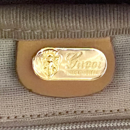 Gucci Micro GG Sherry Line Leather Green Beige Red Boston Bag — view 5