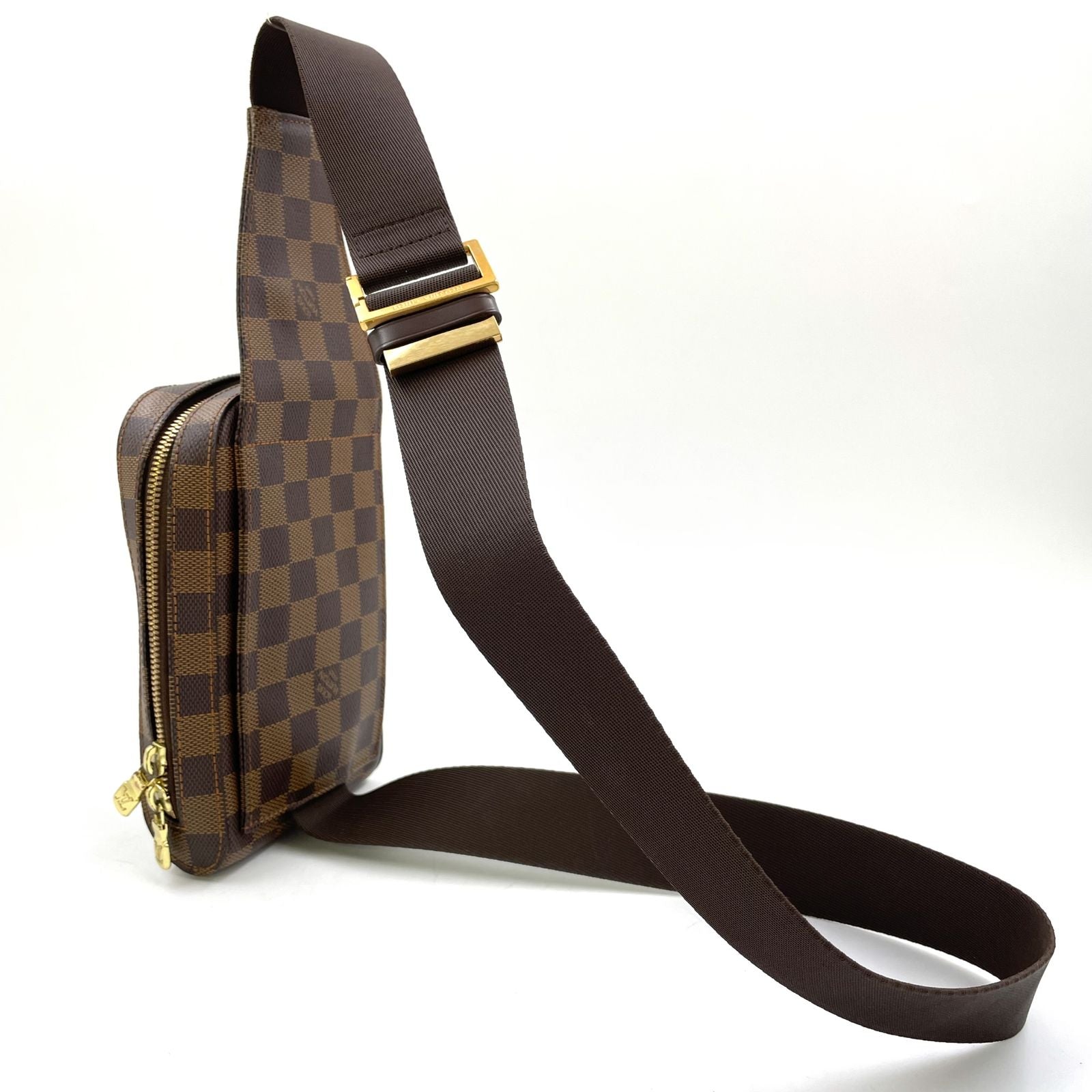 Louis Vuitton Damier Geronimos Brown Belt Bag Gold — view 2