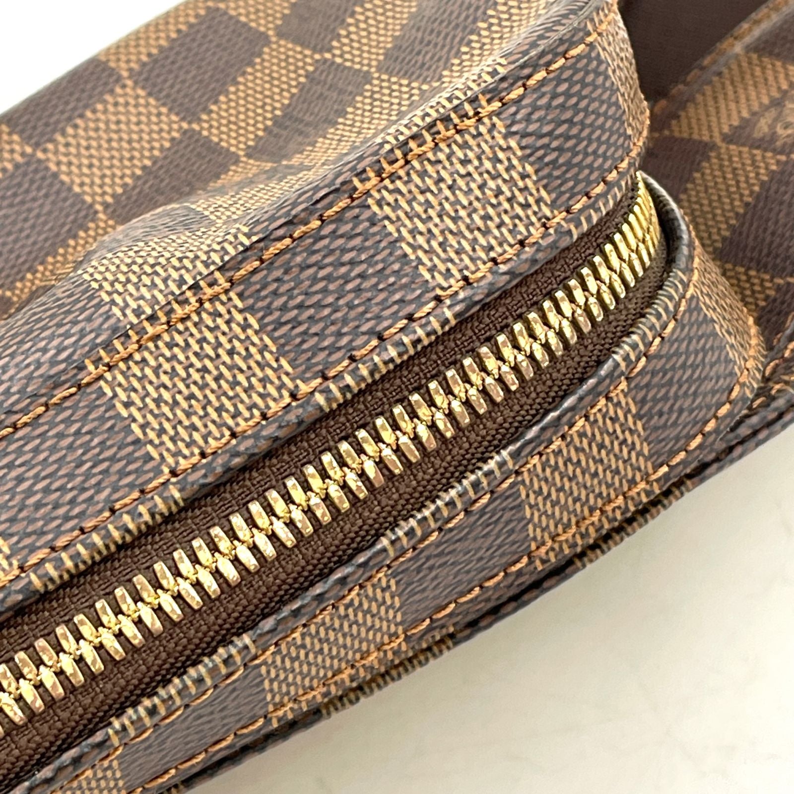 Louis Vuitton Damier Geronimos Brown Belt Bag Gold — view 7