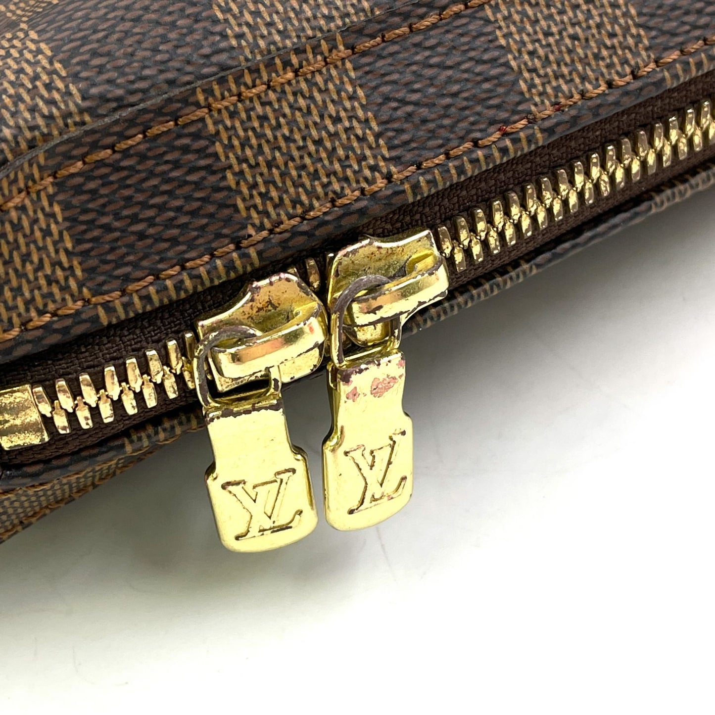 Louis Vuitton Damier Geronimos Brown Belt Bag Gold — view 6