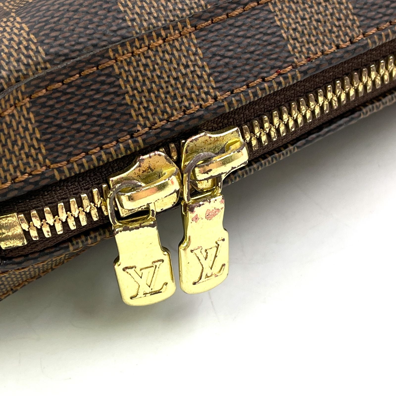 Louis Vuitton Damier Geronimos Brown Belt Bag Gold — view 6