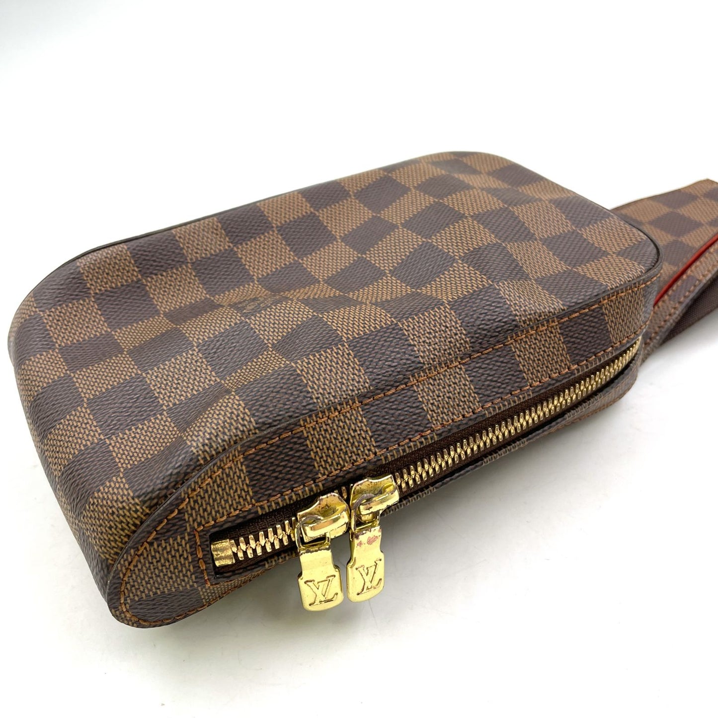 Louis Vuitton Damier Geronimos Brown Belt Bag Gold — view 8