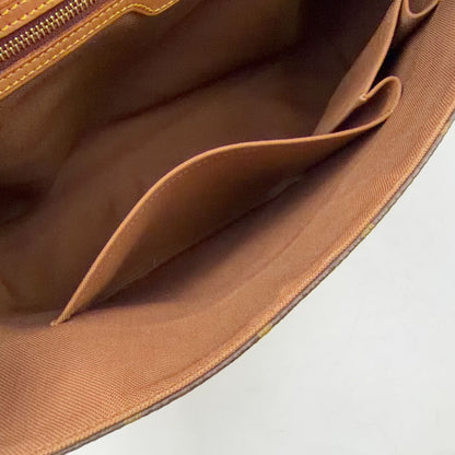 Louis Vuitton Aves Monogram Leather Brown Shoulder Bag Gold — view 6